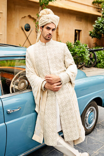 Ivaan Sherwani - Off White, Off White, image 1